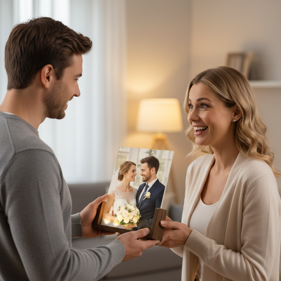 Personalisierbarer beleuchteter Bilderrahmen