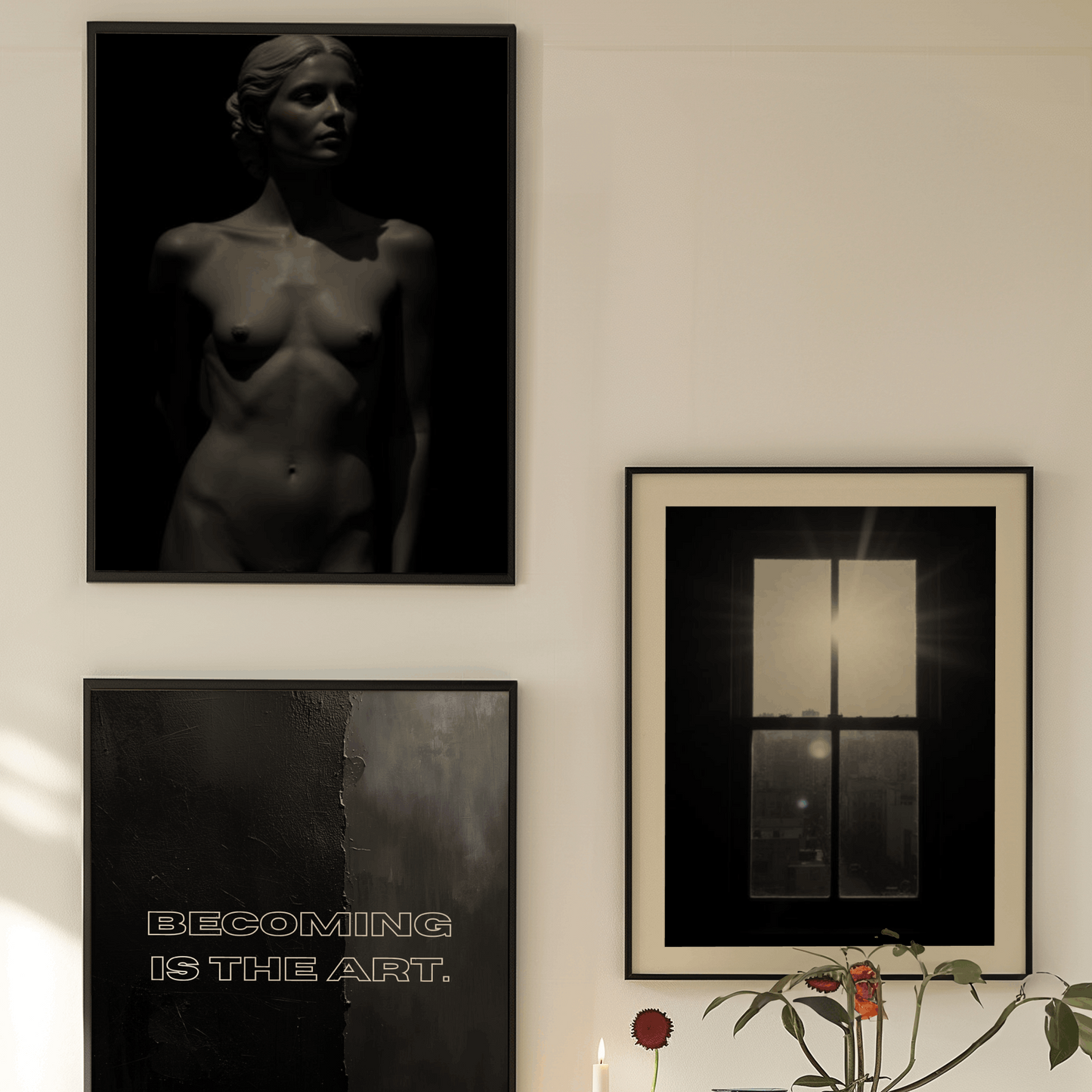 Ausblick aus dem Fenster, ästhetisches Foto, Stadtbild, Wall Art Print, Wanddekoration, erotisches Poster, moderne Wandgestaltung