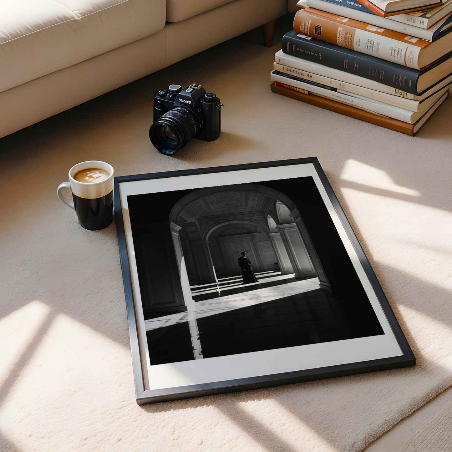 Modernes Poster, Elegantes Poster, Zeitloses Design, Architektur, schwarz weisses poster, ästhetische dekoration
