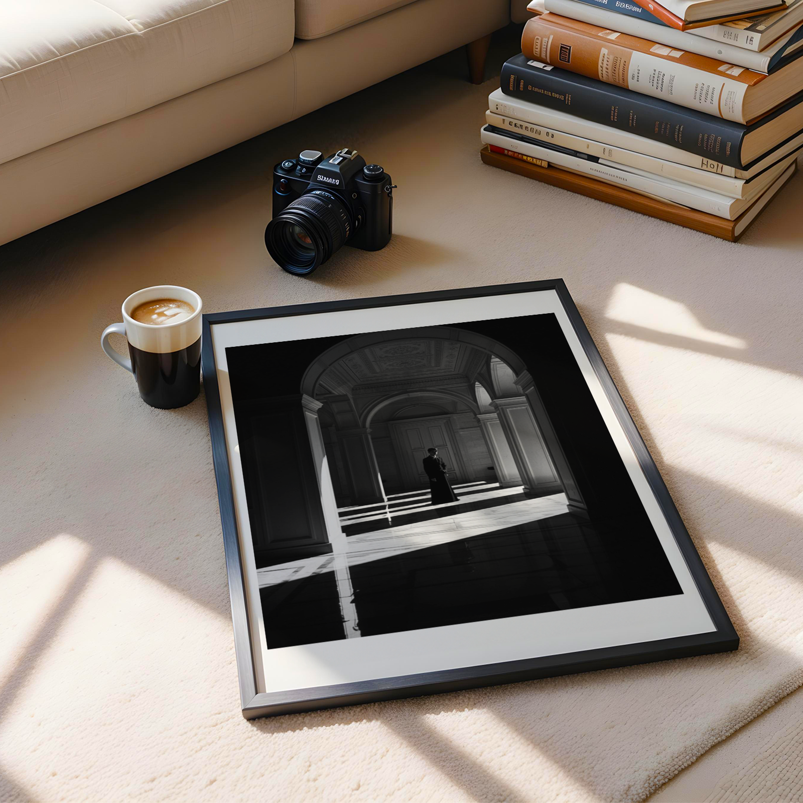 Modernes Poster, Elegantes Poster, Zeitloses Design, Architektur, schwarz weisses poster, ästhetische dekoration