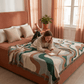 Farbenfrohe Boho Tagesdecke