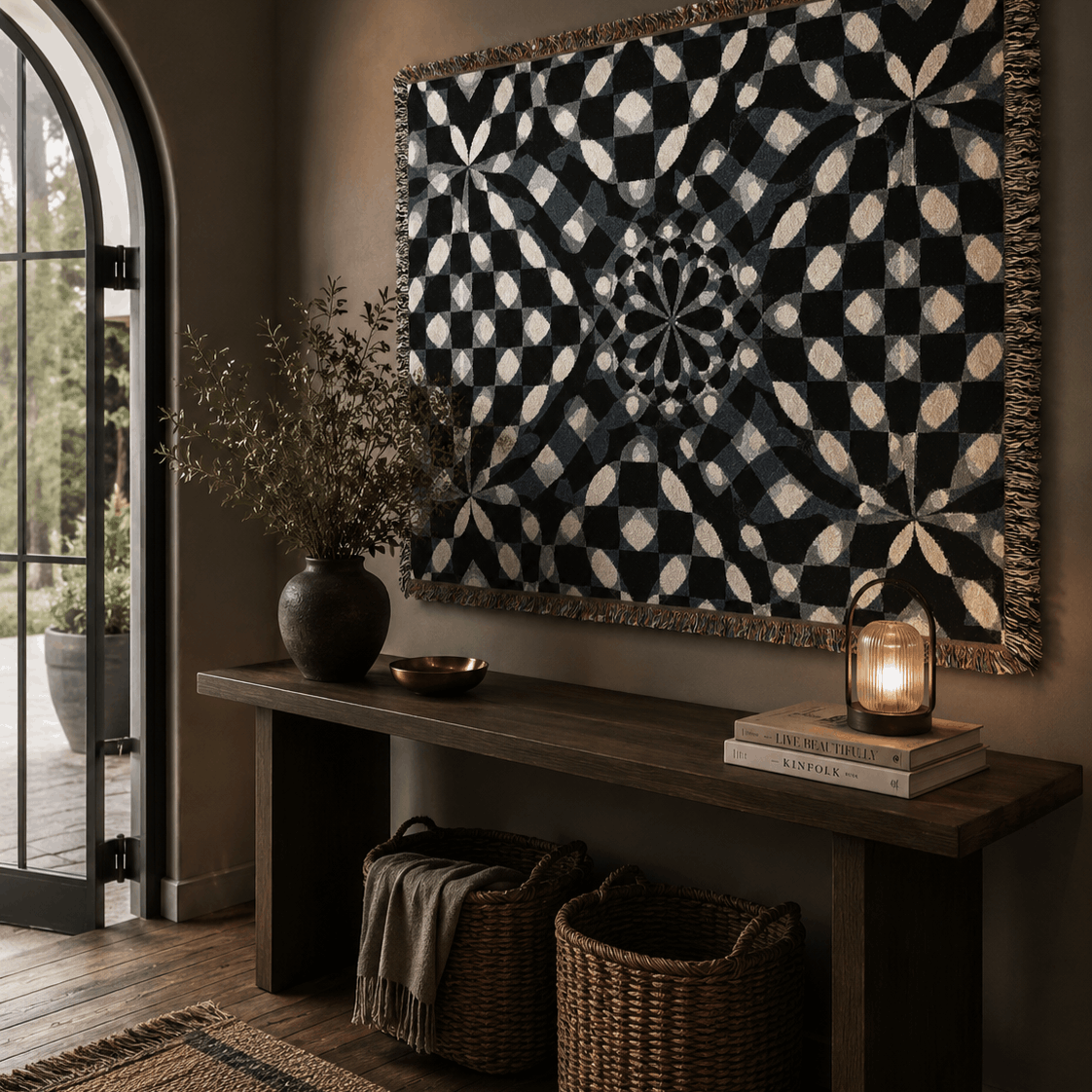Edle Tagesdecke im Mosaik Design