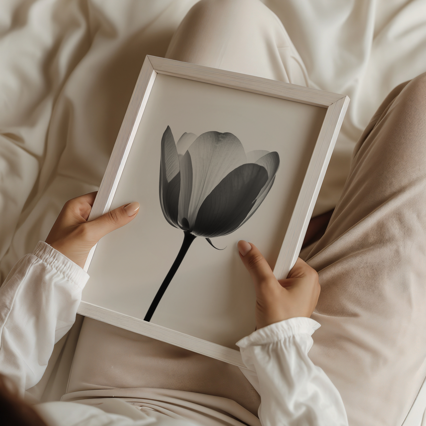 Boatnisches Poster, Minimalistisches Design, Schlichte Dekoration, Schlichtes Poster, Florales Design, Poster für Zuhause, Poster für Küche Esszimmer Schlafzimmer Wohnzimmer, Tulpen Poster 