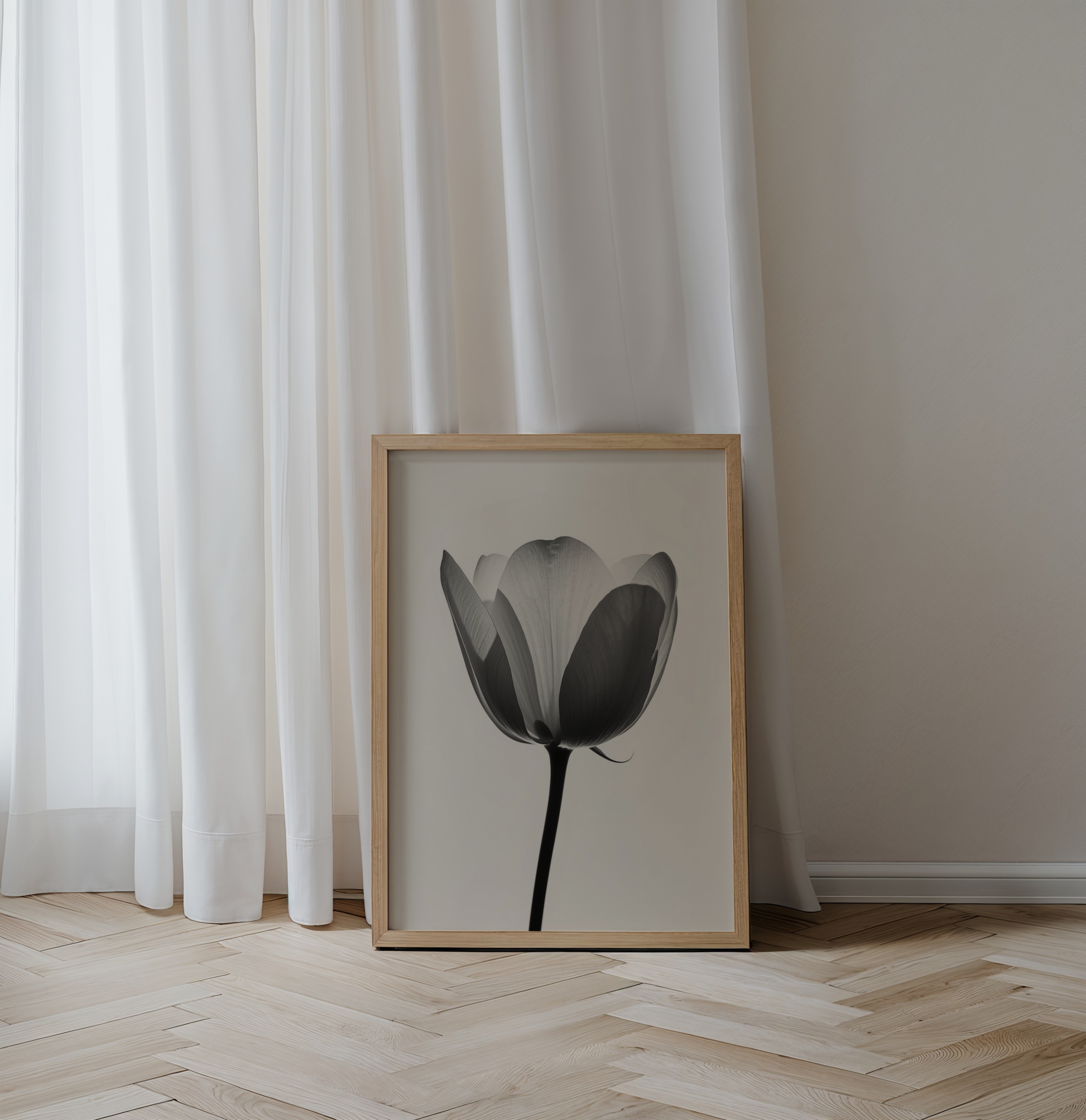 Boatnisches Poster, Minimalistisches Design, Schlichte Dekoration, Schlichtes Poster, Florales Design, Poster für Zuhause, Poster für Küche Esszimmer Schlafzimmer Wohnzimmer, Tulpen Poster 