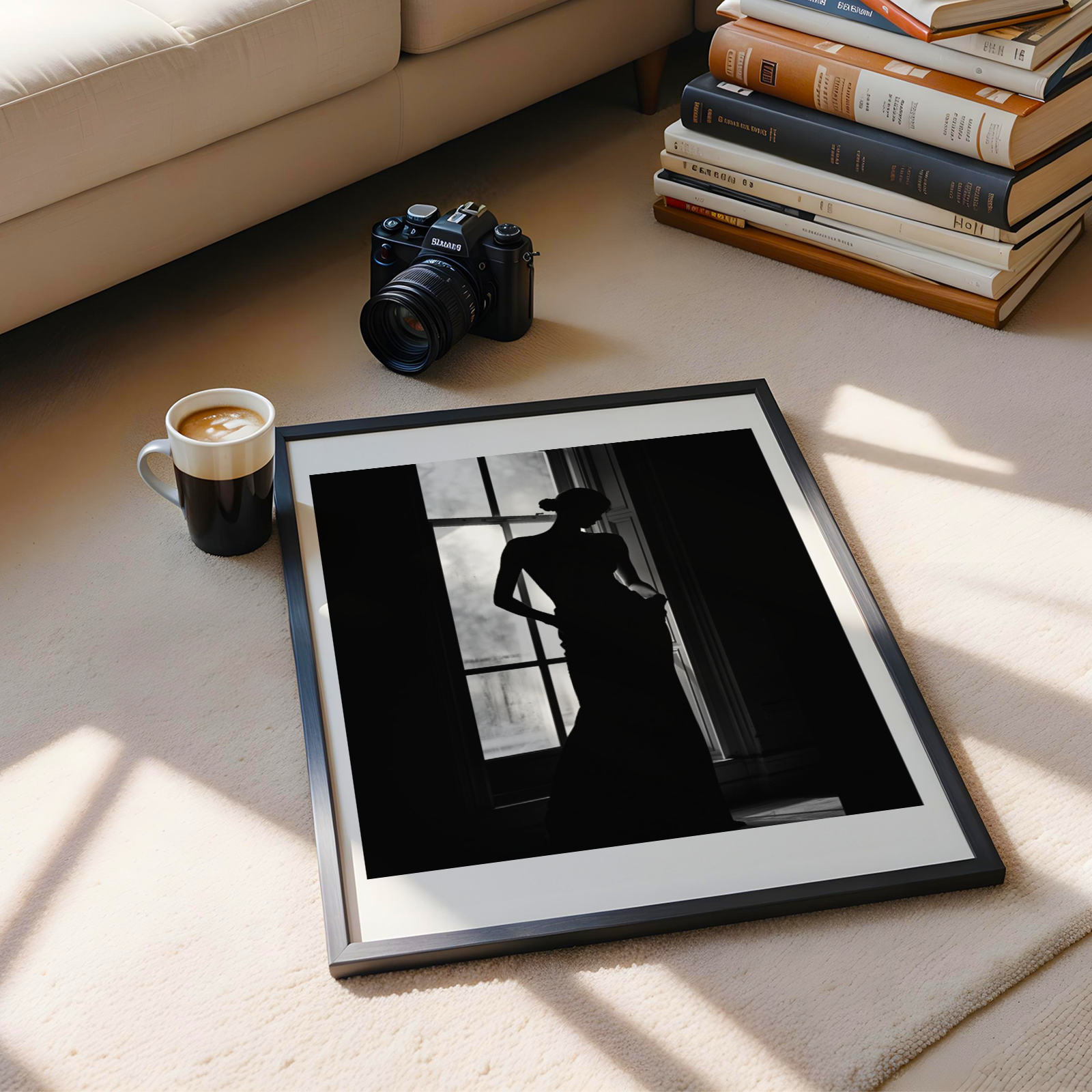 Elegantes Poster, modisches Poster, Model, schwarz weißes Poster, Frau im Kleid, modernes Poster für Zuhause oder das Büro, Schlafzimmer Dekoration, Wohnzimmer Dekoration