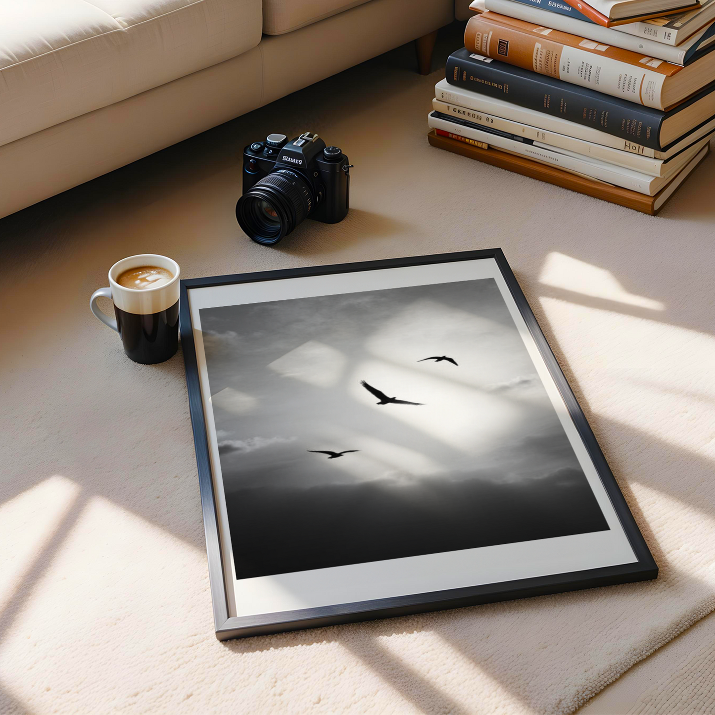 ästhetisches poster für zuhause oder büro, minimalistisches poster, elegante dekoration, poster für schlafzimmer, esszimmer poster, Tierposter, Vogel Poster, fliegende Vögel