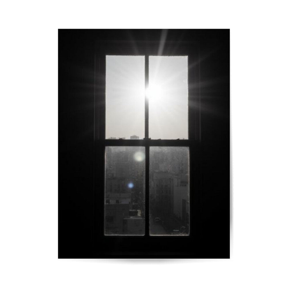 Ausblick aus dem Fenster, ästhetisches Foto, Stadtbild, Wall Art Print, Wanddekoration