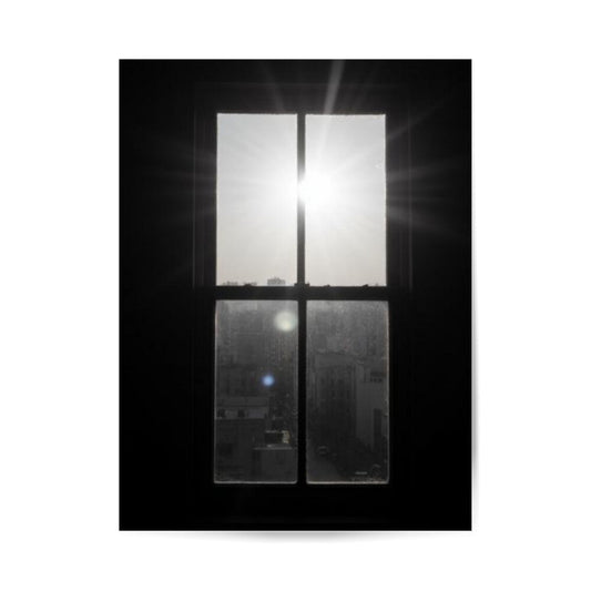 Ausblick aus dem Fenster, ästhetisches Foto, Stadtbild, Wall Art Print, Wanddekoration