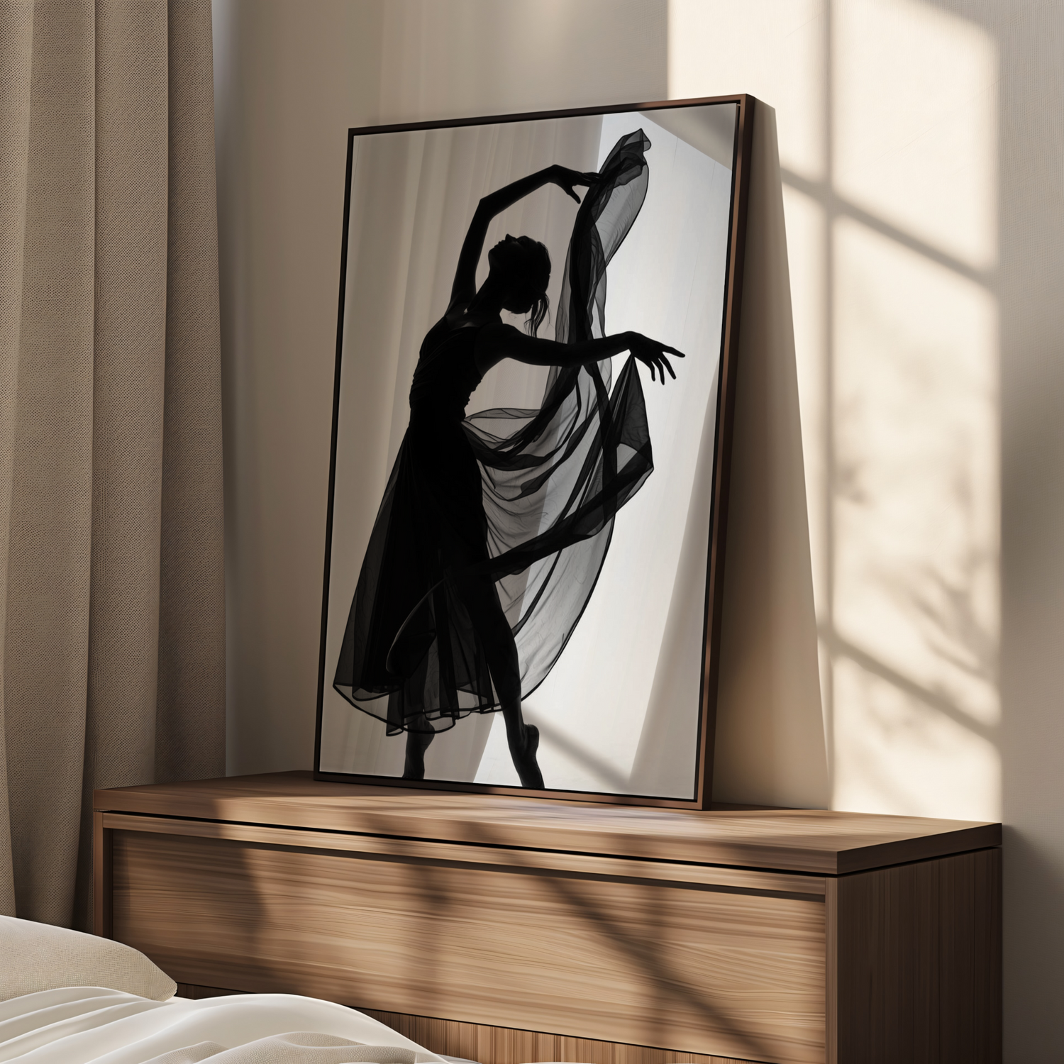 Elegantes Poster, modisches Poster, Model, schwarz weißes Poster, Frau im Kleid, modernes Poster für Zuhause oder das Büro, Schlafzimmer Dekoration, Wohnzimmer Dekoration